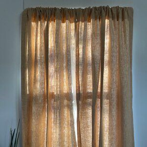 Golden Wheat Lined Curtains - 50"W x 40"L